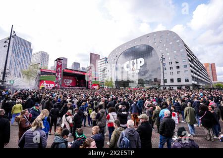 Rotterdam, Niederlande. April 2024. Rotterdam - Überblick während der offiziellen KNVB Cup Gewinner/KNVB Bekerwinnaars Feier am 22. April 2024 in Rotterdam, Niederlande. Credit: Box to Box Pictures/Alamy Live News Stockfoto