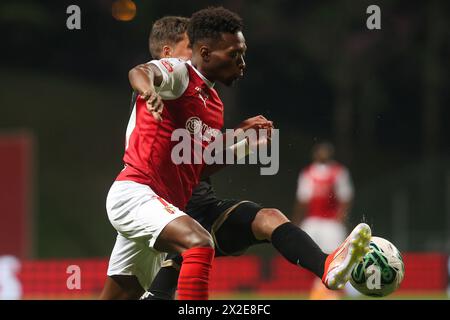 Braga, 04/20/2024 - Sporting Clube de Braga war heute Abend Gastgeber des FC Vicela im Braga Municipal Stadion in einem Spiel, das für die 30. Runde der I League 2023 zählt. Djalo (Ivan Del Val/Global Imagens) Stockfoto