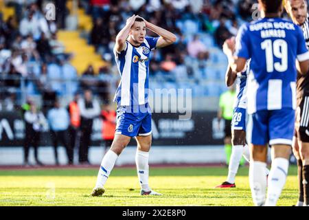 Rio Maior, 21/2024 - heute war das Casa Pia Team Gastgeber des FC Porto am 30. Spieltag der Portugal Betclic League im Rio Maior Municipal Stadium. Nico (Mário Vasa / Global Imagens) Stockfoto