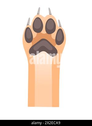 Fennec Fuchspfote Cartoon einfache Tier Teil Design Vektor Illustration isoliert auf weißem Hintergrund Stock Vektor