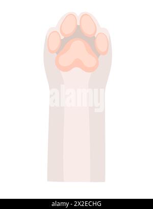 Kaninchenpfote Cartoon einfache Tier Teil Design Vektor Illustration isoliert auf weißem Hintergrund Stock Vektor