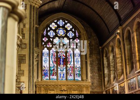 Frühlingskonzert der Exeter Temple Salvation Army in St. Peter's, Budleigh Salterton. Der Veranstaltungsort. Stockfoto