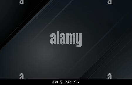 Schwarzer abstrakter futuristischer geometrischer Hintergrund Stock Vektor
