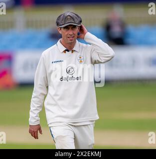 Derbyshires Wayne Madsen in einem Spiel der Vitality County Championship gegen Leicestershire Stockfoto