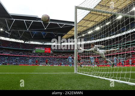 Allgemeine Ansicht während des Spiels - Coventry City gegen Manchester United, das Halbfinale des Emirates FA Cup, Wembley Stadium, London, Großbritannien - 21. April 2024 Stockfoto