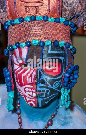 Männlicher Charakter einer Stammeskultur Stockfoto