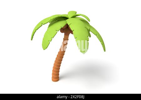 Isolierte 3D-Handfläche mit gewirktem Schatten Stockfoto