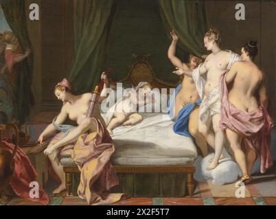 Venus und die drei Gnaden der Cupid Nicolas Vleughels - Stockfoto