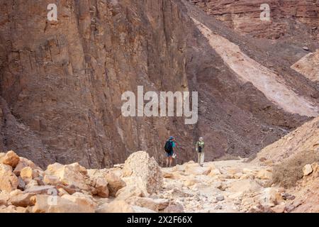 Israel, Eilat Bergen, Amram Säulen oder Pfeilern Stockfoto