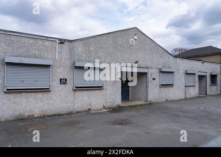 Glasgow, Schottland, Großbritannien. April 2024. Außenansicht des Al-Mahdi Islamic Centre of Glasgow in Govanhill auf der Südseite von Glasgow. Im Exil lebende iranische Dissidenten vermuten, dass das Islamische Zentrum zu einer unbefugten Basis für das Teheran-Regime in Schottland geworden ist. Die schottische Regierung hat Berichten zufolge fast £400 gespendet, 000 an die schottische Regierung wurden Zuschüsse an die Al-Mahdi Foundation gezahlt, die an diesem Standort ansässig ist. Iain Masterton/Alamy Live News Stockfoto