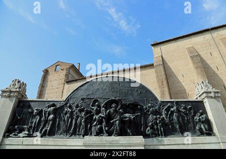 Denkmal für Giuseppe Verdi in Parma in Norditalien Stockfoto