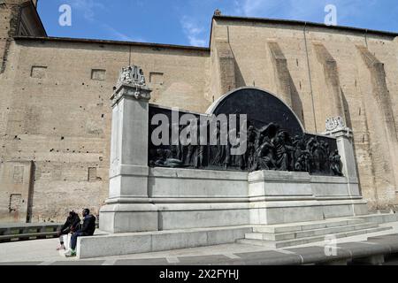 Denkmal für Giuseppe Verdi in Parma in Norditalien Stockfoto