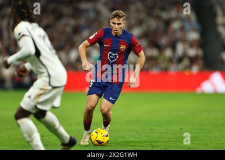 Fermin Lopez (Barcelona), 21. APRIL 2024 - Fußball / Fußball : spanisches LaLiga EA Sports Spiel zwischen Real Madrid CF 3-2 FC Barcelona im Estadio Santiago Bernabeu in Madrid, Spanien. (Foto: Mutsu Kawamori/AFLO) Stockfoto