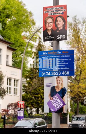 2024-04-22,Berlin,Europawahl,vom 6. bis 9. Juni 2024 wählen Sie die Bürgerinnen und Bürger der Europäischen Union EU zum zehnten Mal das Europäische Parlament. In Deutschland wird am Sonntag, 9. Juni 2024 gewählt.ein Plakat der Partei SPD,Wir kaufen Ihr Auto und von Volt *** 2024 04 22,Berlin,Europawahlen,vom 6. Bis 9. Juni 2024 wählen die Bürger der Europäischen Union zum zehnten Mal das Europäische Parlament in Deutschland, Wahlen finden am Sonntag, 9. Juni, statt. 2024 Ein Poster der SPD-Party, wir kaufen dein Auto und Volt Stockfoto