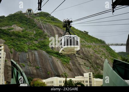 Seilbahn am Sugarloaf Mountain. Stockfoto