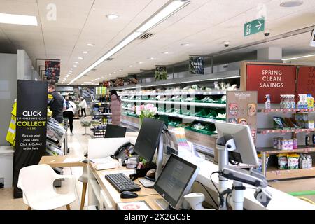 waitrose Supermarkt Filiale (innen), ramsgate Town, East kent, thanet, großbritannien april 2024 Stockfoto