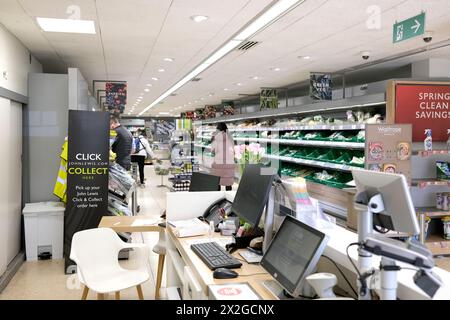 waitrose Supermarkt Filiale (innen), ramsgate Town, East kent, thanet, großbritannien april 2024 Stockfoto