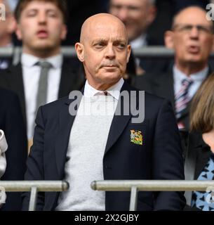 London, Großbritannien. April 2024 - Manchester United gegen Coventry City - Halbfinale des FA Cup - Wembley. David Brailsford von Manchester United. Bildnachweis: Mark Pain / Alamy Live News Stockfoto