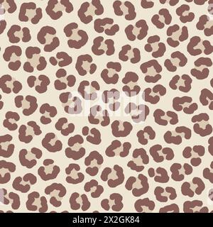 Seamless vector pattern with classic leopard print, great for textile, wrapping paper . Vector illustration Stock Vektor