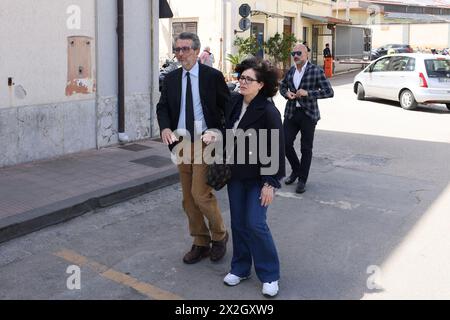 Camera ardente nella caserma Lungaro a Palermo per Vincenzo Agostino il padre dell'agente Antonino Agostino ucciso nel 1989 insieme alla moglie incinta ancora oggi non si sanno i mandanti di questo triplice omicidio di Stato nella foto Matteo Frasca 22 april 2024 (Foto: Alberto Lo Bianco) Lungaro in Palermo für Vincenzo Agostino, den Vater des Agenten Antonino Agostino, der 1989 zusammen mit seiner schwangeren Frau getötet wurde, sind die Anstifter dieses dreifachen Staatsmordes noch heute unbekannt Palermo auf dem Foto Matteo Frascai 22 April 2024 (Foto von A Stockfoto