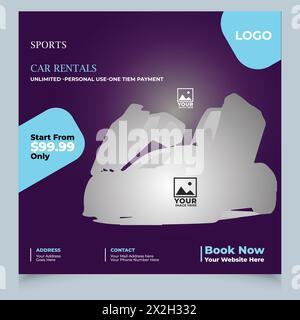 Black friday Car Sale Social-Media-Postvorlage Stock Vektor