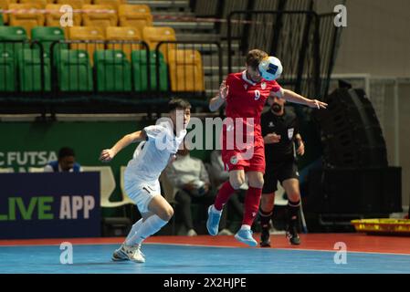 Turniere der AFC Futsal Asian Cup, Thailand. , . Im Bangkok Arena Indoor Stadium, Nong Chok District. Vollzeit KGZ 2 - 2 TJK. (Foto: Teera Noisakran/Pacific Press/SIPA USA) Credit: SIPA USA/Alamy Live News Stockfoto