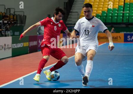 Turniere der AFC Futsal Asian Cup, Thailand. , . Im Bangkok Arena Indoor Stadium, Nong Chok District. Vollzeit KGZ 2 - 2 TJK. (Foto: Teera Noisakran/Pacific Press/SIPA USA) Credit: SIPA USA/Alamy Live News Stockfoto