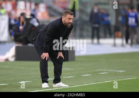 Stadio Olimpico, Rom, Italien. April 2024. Serie A Football; Roma gegen Bologna; Daniele de Rossi Coach von AS Roma Credit: Action Plus Sports/Alamy Live News Stockfoto