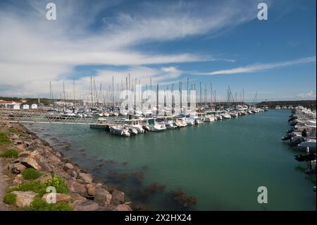 Marina, Port Bourgenay-Talmont Saint Hilaire, Vandee, Frankreich Stockfoto