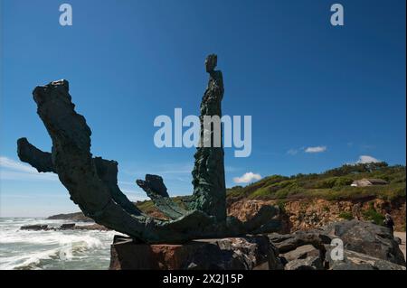 Skulptur des Künstlers Jean-Michel löst La Dame de Bourgenay 2003 am Hafen Port Bourgenay von Talmont St Hilaire, Vendee, Frankreich Stockfoto