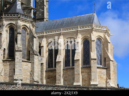 Chapelle de la Vierge, romanisch-gotische Kathedrale Saint-Julien du Mans, Le Mans, Departement Sarthe, Pays de la Loire, Frankreich Stockfoto