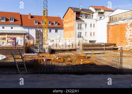 Baustelle im Stadtzentrum, Eisenach, Thüringen, Deutschland Stockfoto