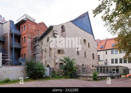 Die Alte Synagoge in Erfurt ist eine ehemalige Synagoge und mit über 900 Jahren die älteste erhaltene Synagoge Europas. Sie befindet sich in der Erfurter Altstadt Stockfoto