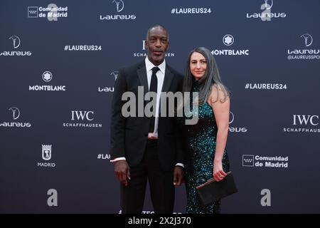 Michael Johnson kommt am 22. April 2024 bei den Laureus World Sports Awards im Galería de Cristal in Madrid an. Stockfoto