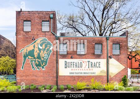 Der Standort der Buffalo Trace Distillery in Frankfort, KY, ist ein National Historic Landmark, da sie die älteste kontinuierlich betriebene Destillerie in Amerika ist Stockfoto