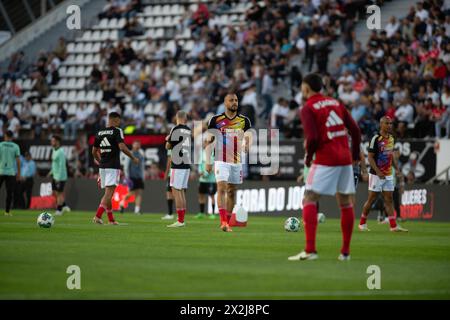 Faro, Portugal. April 2024. Liga Portugal Betclic - Spieltag 30SC Farense vs SL Benfica Trainingsanzug. Arthur Cabral Credit: Atlantico Press/Alamy Live News Stockfoto