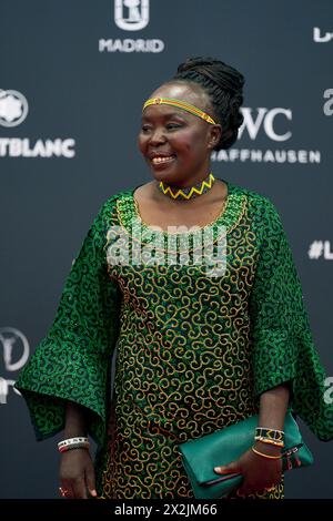 Madrid. Spanien. 20240422 nimmt Tegla Loroupe am 22. April 2024 in Madrid an den Laureus World Sports Awards Madrid 2024 – Roter Teppich im Palacio de Cibeles Teil. Credit: MPG/Alamy Live News Stockfoto