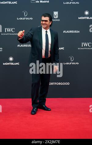 Madrid, Madrid, Spanien. April 2024. Alberto Tomba nimmt am 22. April 2024 an den Laureus World Sports Awards Madrid 2024 – Roter Teppich im Palacio de Cibeles in Madrid, Spanien Teil (Foto: © Jack Abuin/ZUMA Press Wire) NUR ZUR REDAKTIONELLEN VERWENDUNG! Nicht für kommerzielle ZWECKE! Quelle: ZUMA Press, Inc./Alamy Live News Stockfoto