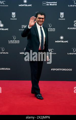 Madrid. Spanien. 20240422 nimmt Alberto Tomba am 22. April 2024 in Madrid, Spanien, an den Laureus World Sports Awards Madrid 2024 – Roter Teppich im Palacio de Cibeles Teil Stockfoto