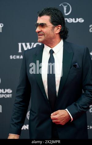 Madrid. Spanien. 20240422 nimmt Alberto Tomba am 22. April 2024 in Madrid, Spanien, an den Laureus World Sports Awards Madrid 2024 – Roter Teppich im Palacio de Cibeles Teil Stockfoto