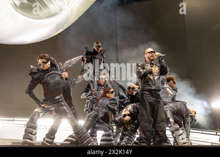 Indio, USA. April 2024. J Balvin während des Coachella Music Festivals im Empire Polo Club am 21. April 2023 in Indio, Kalifornien (Foto: Daniel DeSlover/SIPA USA) Credit: SIPA USA/Alamy Live News Stockfoto