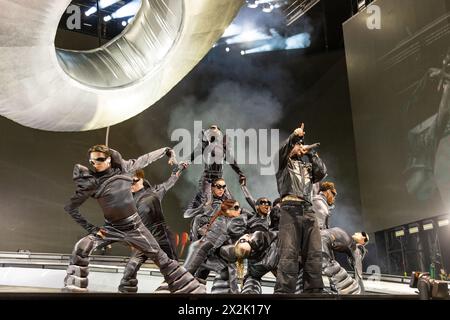 Indio, USA. April 2024. J Balvin während des Coachella Music Festivals im Empire Polo Club am 21. April 2023 in Indio, Kalifornien (Foto: Daniel DeSlover/SIPA USA) Credit: SIPA USA/Alamy Live News Stockfoto