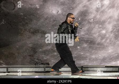 Indio, USA. April 2024. J Balvin während des Coachella Music Festivals im Empire Polo Club am 21. April 2023 in Indio, Kalifornien (Foto: Daniel DeSlover/SIPA USA) Credit: SIPA USA/Alamy Live News Stockfoto