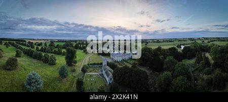 Newton Kyme Hall und Village Aerial Landscape Stockfoto