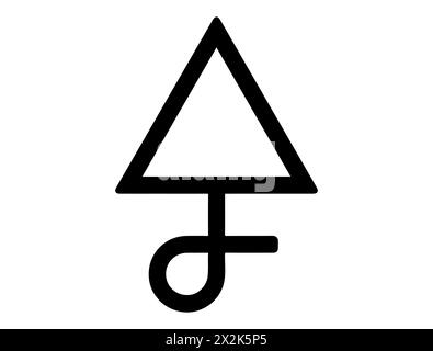 Alchemisches Symbol Silhouette Vektorkunst Stock Vektor