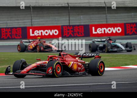 Shanghai, China, 21. April, tritt Charles Leclerc aus Monaco für Ferrari an. Wettkampftag, Runde 05 der Formel-1-Meisterschaft 2024. Quelle: Michael Potts/Alamy Live News Stockfoto