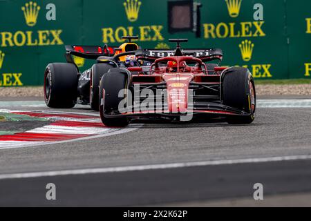 Shanghai, China, 21. April, tritt Charles Leclerc aus Monaco für Ferrari an. Wettkampftag, Runde 05 der Formel-1-Meisterschaft 2024. Quelle: Michael Potts/Alamy Live News Stockfoto