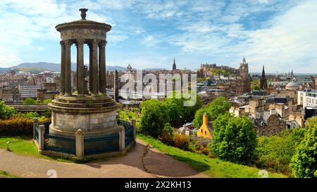 Edinburgh Castle Blick vom Calton Hill, Schottland - UK Stockfoto
