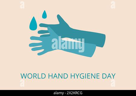 World Hand Hygiene Day Template. Einfache Illustration des Vektors. Stock Vektor