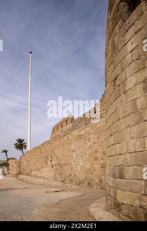 Die Festung von aqaba oder die Burg in aqaba, eine bedeutende Stadt und ein Hafen am Golf von aqaba am roten Meer in jordanien Stockfoto